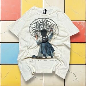 VTG Bring Me The Horizon Band Tee Y2K‎ Woman S Cream Sempiternal Metalcore Rock